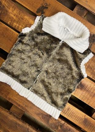 Женская кофта (свитер,жилет) editions (эдишинс хл-ххлрр идеал оригинал бело-коричневая)