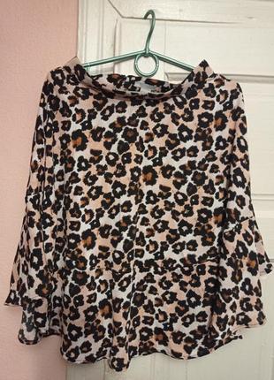 Крутезна спідничка рюш леопардовий принт