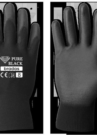 Перчатки защитные pure black полиуретан, размер 
9, rwpbc91 фото