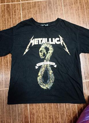 Топ футболка metallica, bershka,p. m3 фото