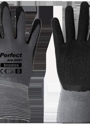 Перчатки защитные perfect grip gray латекс, размер 
9, rwpggy9