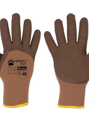 Захисні рукавички grizzly full латекс, розмір 10, rwgf10