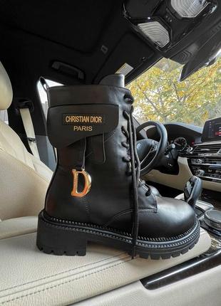 Жіночі черевики  boots black мех / smb