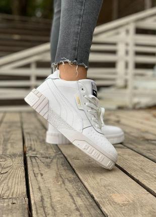 Жіночі кросівки puma cali white fur / smb4 фото