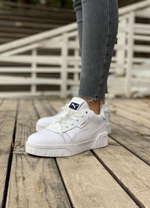 Жіночі кросівки puma cali white fur / smb5 фото