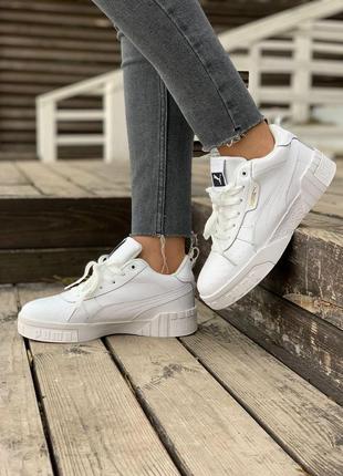 Жіночі кросівки puma cali white fur / smb10 фото