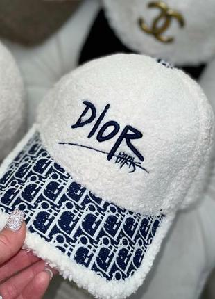 Крутая кепка теплая люкс в стиле dior👑👑👑