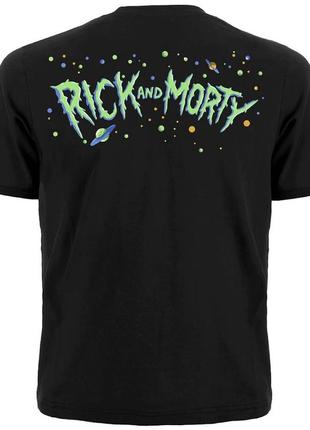 Футболка rick and morty (space adventure), рик и морти, черная (n0071)2 фото