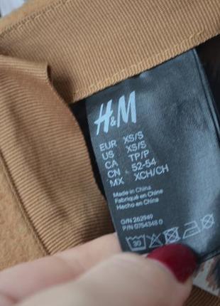 Xs - s h&m фірмова жіноча кепка кепі однотонна бежева поліестер вовна7 фото