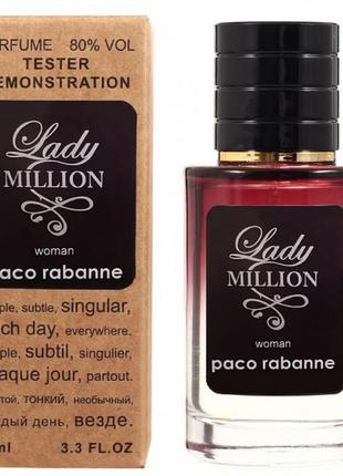 Paco rabanne lady million tester lux, жіночий, 60 мл