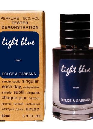 Dg light blue tester lux, мужской, 60 мл