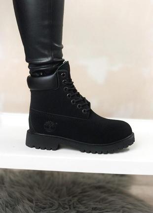 Жіночі черевики rmer timberland black 2 зима / smb