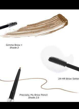 Benefit jolly brow bunch eyebrow gels and eyebrow pencil gift set олівець для брів, гель для брів7 фото