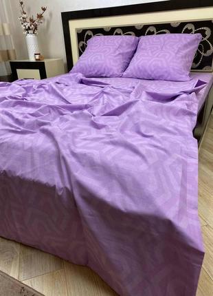 Комплект постельного белья гексагон фиолетовый3 фото