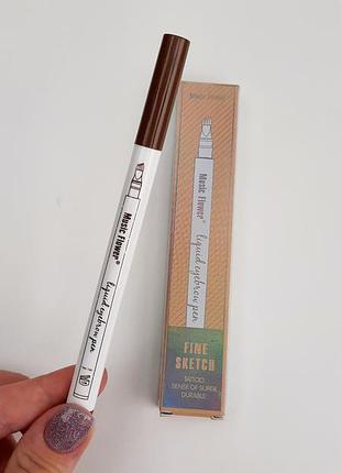 Маркер,фломастер,карандаш для бровей с эффектом  микроблейдинга