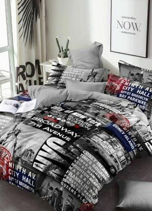 Комплект постельного белья бродвей серый