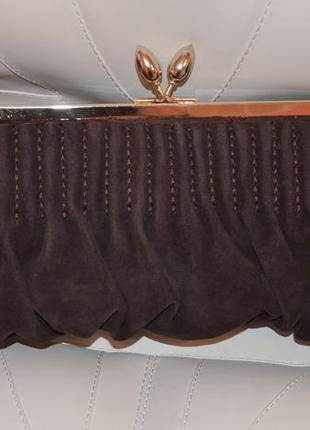 Клатч шикарний замшевий valensiy новий