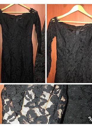 ❤️обалденное кружевное платье с приспущенными рукавами с кружева  ❤️