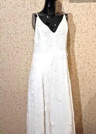 Свадебное платье макси обшитое бисером asos edition4 фото