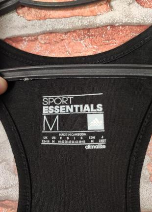 Майка спортивна для фітнесу для тренажерного залу adidas essentials5 фото