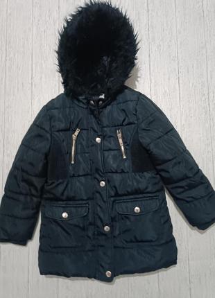Тепла куртка на плюші f&f 6-7років р.122, зимова
