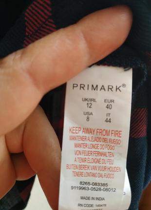 Стильная блуза модного принта клетка primark3 фото