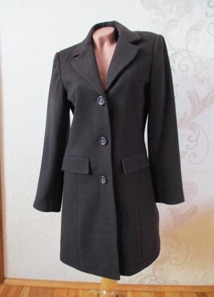 Пальто темно-коричневое/шоколадное/53% шерсть