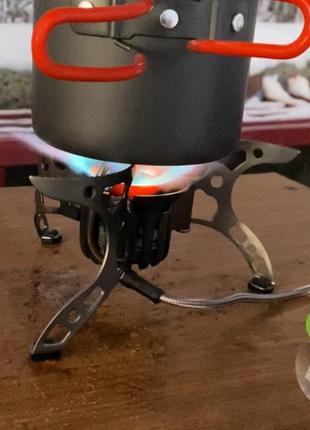 Мультипаливний пальник brs-8 booster мультитопливная плита горелка примус туристическая походная дизельная бензиновая газовая спиртовая керогаз2 фото