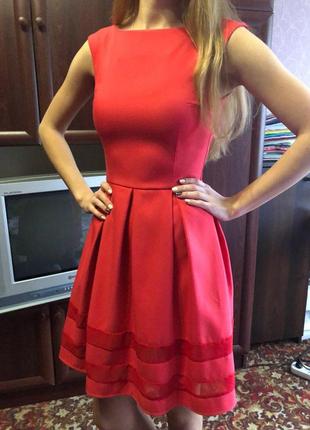 Базовое красное платьеpink1 фото