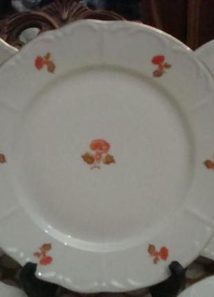 Красивые антикварные тарелки набор 5 шт фарфор германия №8762 фото