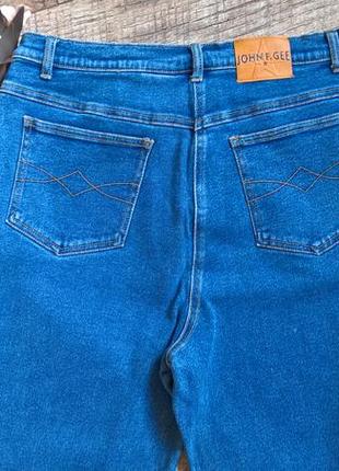 Плотные джинсы mom от john f.gee/высокая посадка/бойфренд укороченые3 фото