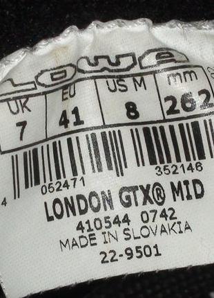 Lowa london gtx mid - шкіряні зимові водостійкі черевики4 фото