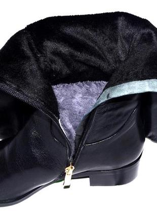 Новые сапоги женские зимние кожаные черные berkonty со скидкой4 фото