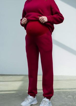 👑vip👑 костюм для вагітних і годуючих матусь теплий костюм тринитка з начосом бавовняний костюм9 фото