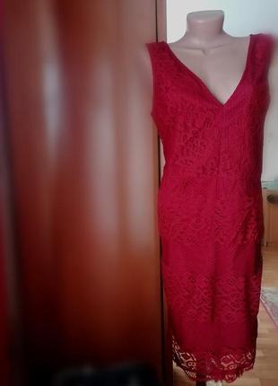 🌹вечернее платье в оттенка марсала 🌹бордова  вечірня мереживна сукня4 фото