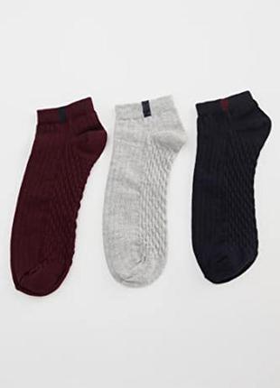 41-45 нові фірмові чоловічі шкарпетки комплект набір 3 шт різнокольорові defacto носки мужские