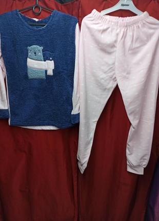 Флісова піжама тепла піжама туреччина кофта штани  піжама туреччина дитяча піжама на дівчинку піжамка фліс1 фото