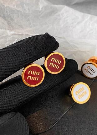 Серьги в стиле miumiu 2