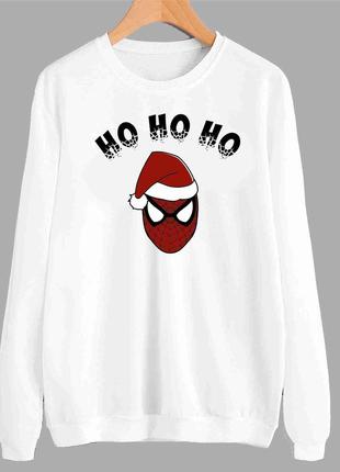 Світшот з новорічним принтом "spider-man. ho-ho-ho. людина-павук хо-хо-хо" push it