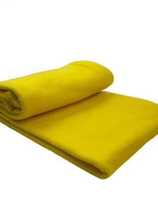 Плед флісовий comfort тм emily жовтий 150х210 см