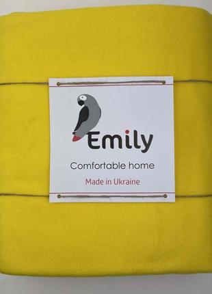 Плед флісовий comfort тм emily жовтий 150х150 см3 фото