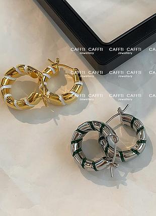 Серьги в стиле bottega veneta 7