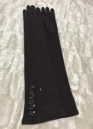 Перчатки венге на флисе