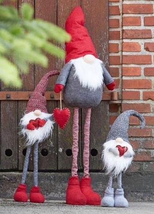 Скандинавский гном 128 см. новогодний эльф дед мороз санта гномик рождественский на...