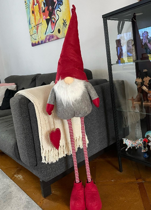 Скандинавский гном 128 см. новогодний эльф дед мороз санта гномик рождественский на...