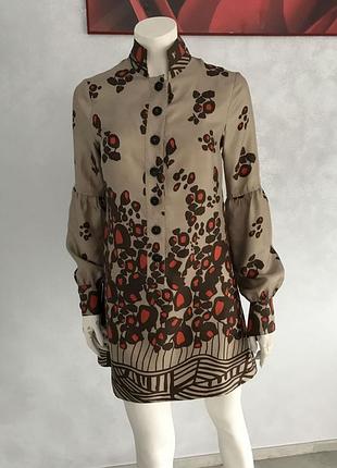 Шовкова сукня довгий рукав сорочковий крій patrizia pepe р 46