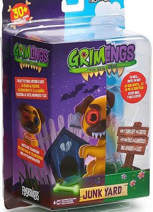 Вау ві гримлингс інтерактивне щеня джукярд оригінал wowwee fingerlings grimlings – pug junkyard