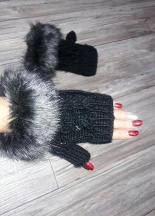 Варежки митенки one size 4