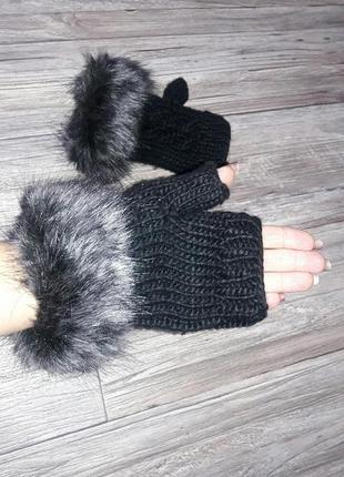 Варежки митенки one size 5