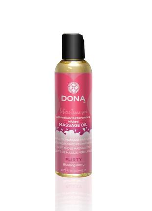 Массажное масло dona massage oil flirty (110 мл) с феромонами и афродизиаками против моршин